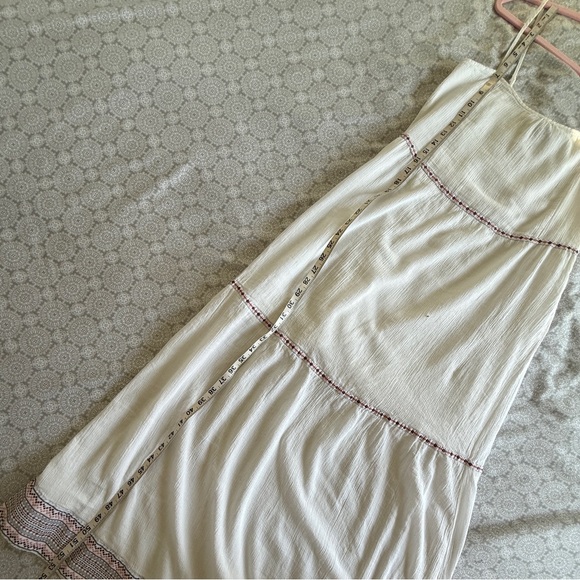 Esmara by Heidi Klum White Boho Embroidered Maxi Dress Size 8 - Picture 12 of 14